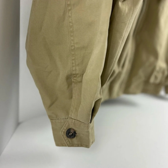 Vintage Hang Ten Men's Beige Bomber style Jacket Size L Casual Lightweight - Picture 4 of 10